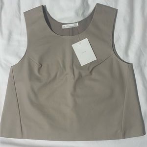Oak and Fort Pleated Vest Top